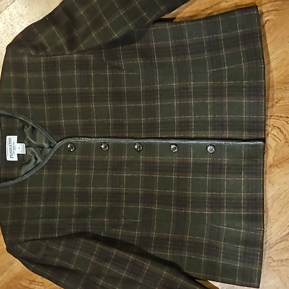 Pendleton Petite Plaid Jacket Size 16 - image 5